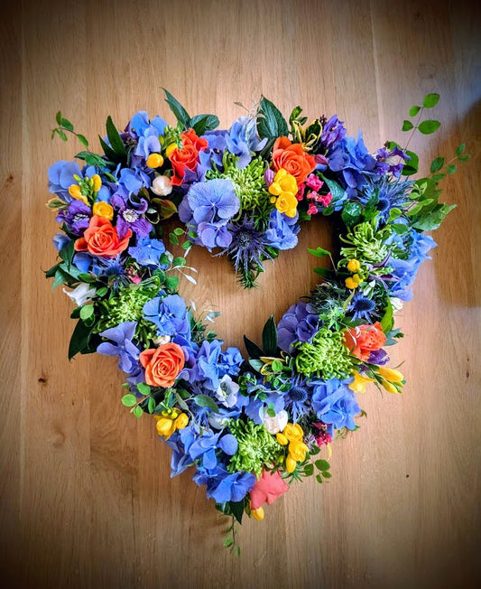 funeral grave heart wreath prudhoe
